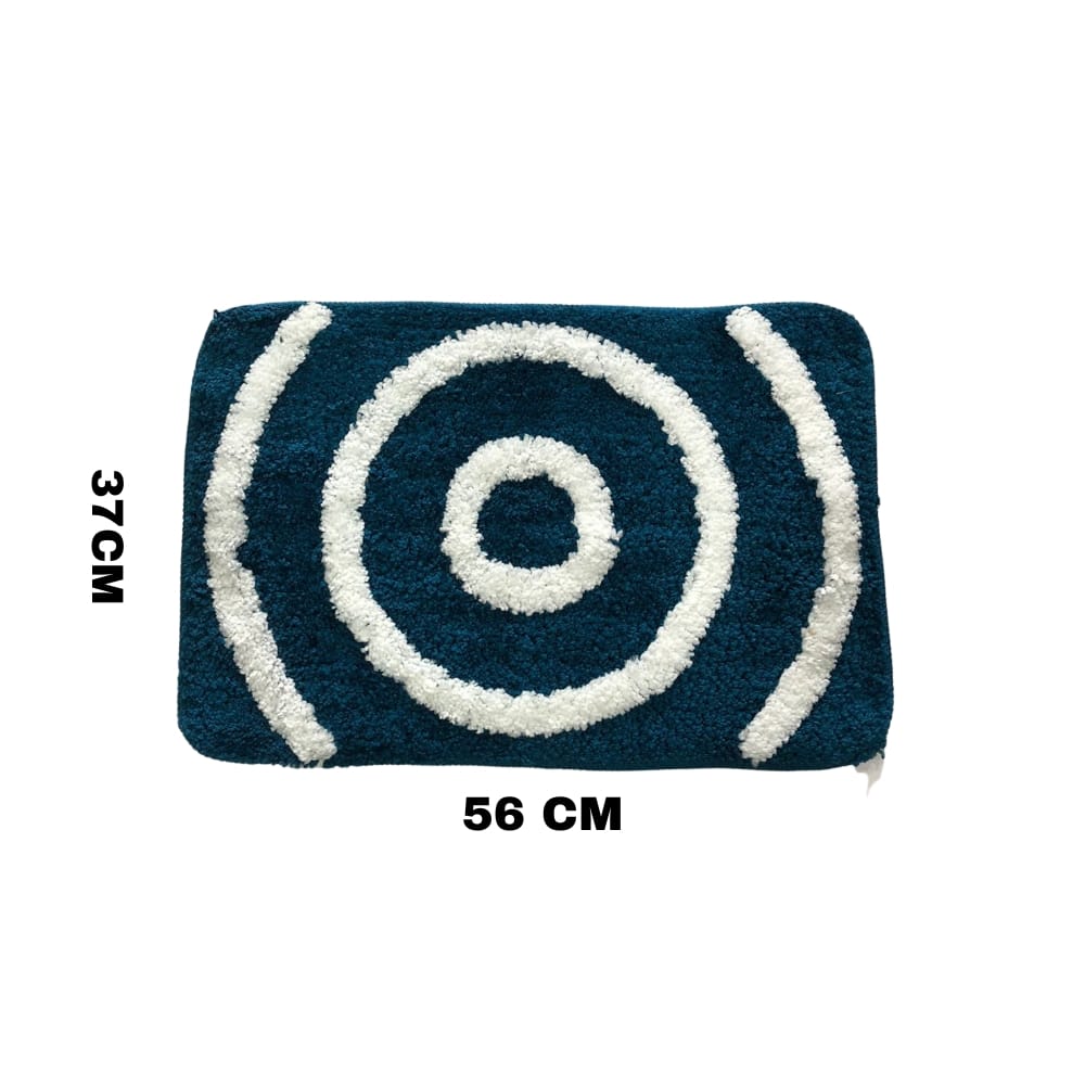 Cotton Blue And White Interlocking Floor Mats.