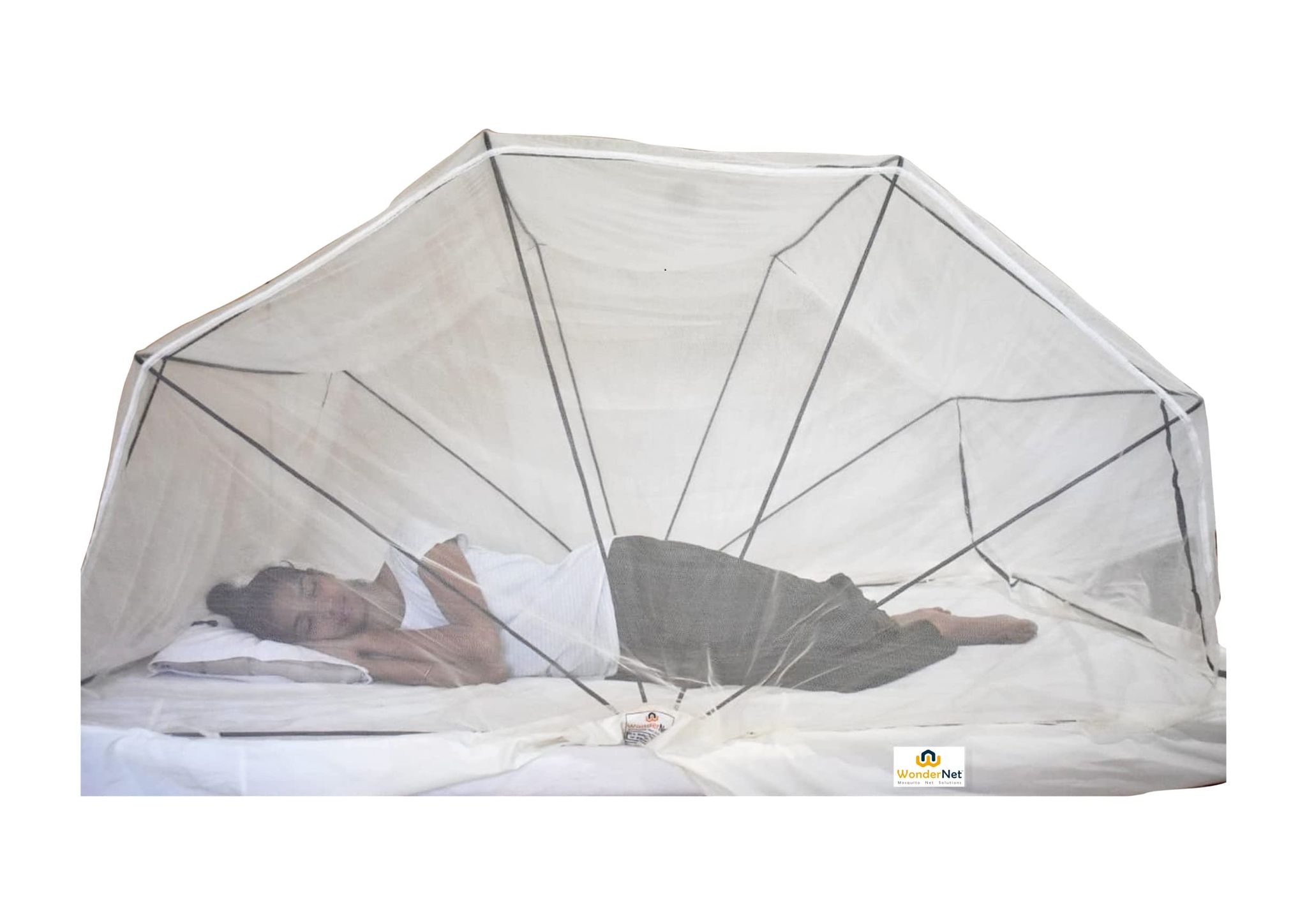 WonderNet Adjustable Length Mosquito net Suitable for Bed and Floor