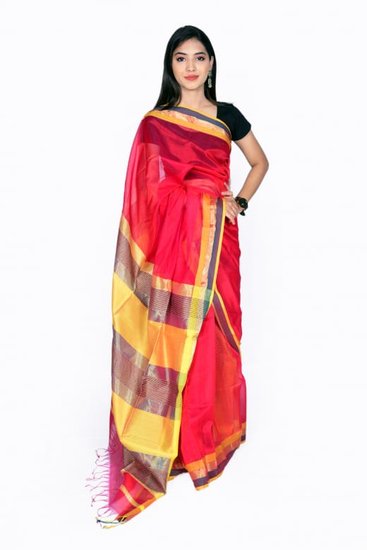 Tribes India Handwoven Maheshwari Saree 1STXSARMP00118-4