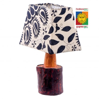 Rect Lamp Shade Wooden Stand