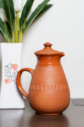 Handcrafted Terracotta Water jug “Jug of water” for kitchen and dining by sowpeace, premium artisan made utensils as serveware, for gift