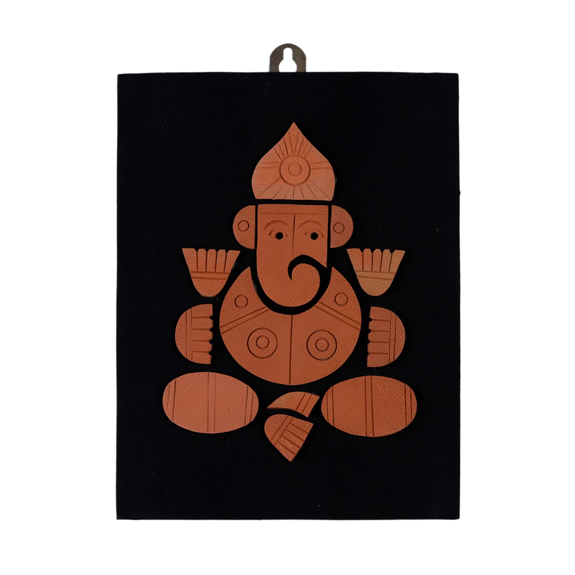 SOWPEACE Handcrafted Terracotta wallart ganesh “The wall of lord Ganesh! ” wall showpiece, premium artisan made wall home decor for living room, for gift