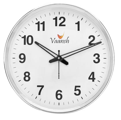 Real Silent Sweep Movement Plastic Designer Wall Clock (33 x 33 x 4 cm,  Brown)