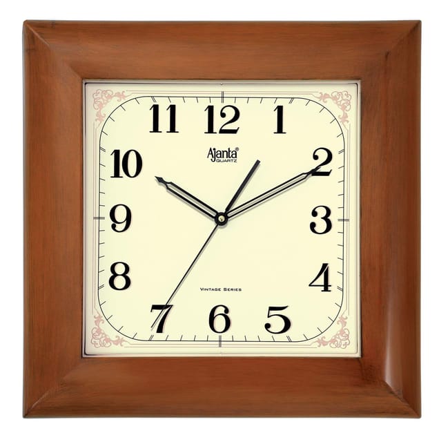 Wall Clock - Designer Clock - 3037 - TEAK WOOD - Orpat Group