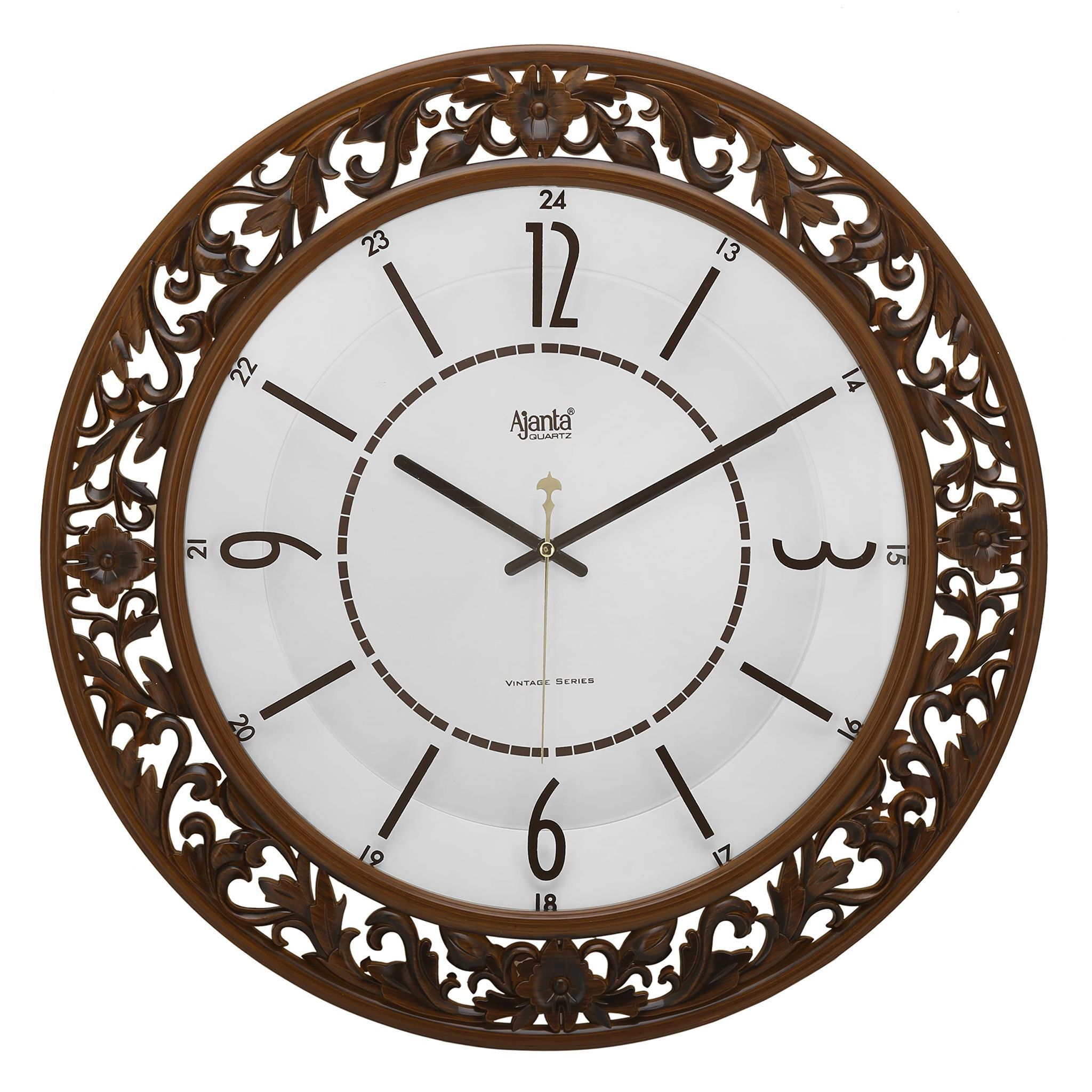 Buy Ajanta Plastic Quartz Real Sweep Movement Wall Clock for Home (Ivory,  16 Inch) Online at Low Prices in India - Amazon.in