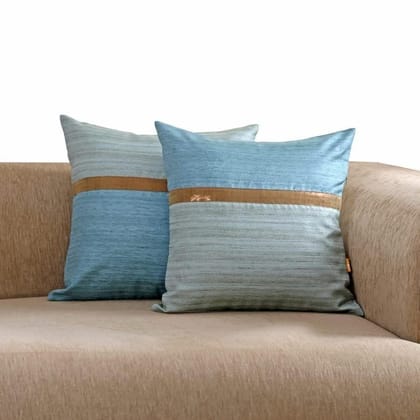 Set of 2 pcs Sky Blue Solid cushion cover 16"x16"(PCC112SB_C)