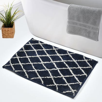 HOMECROWN Anti Slip Microfiber Doormat / Bathmat for Floor, Water Absorbent Easy Dry Non-Slippery Mat - 12x18 Inch, Blue, 1 Piece