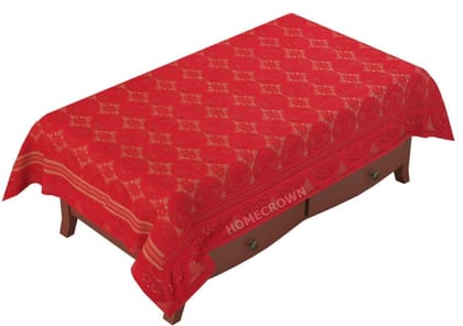 HOMECROWN Cotton Center Table Cover for 4 Seater (Maroon)