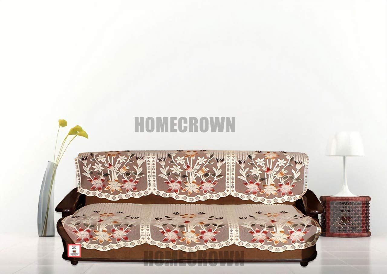 HOMECROWN 3 Seater Sofa Cover Set Living Room Sofa Cover with Beautiful Design