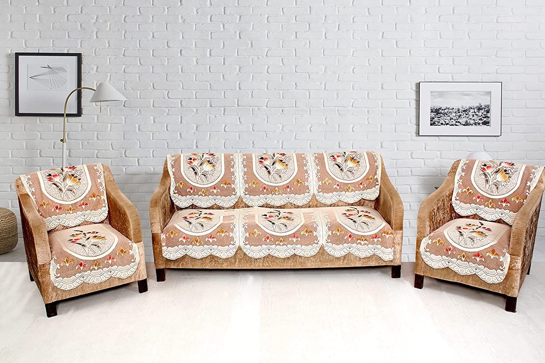 Floral design store sofa set