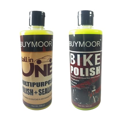 BUYMOOR  All-in-One Car Polish & Premium Bike Polish 1000 ML (pack of  2)