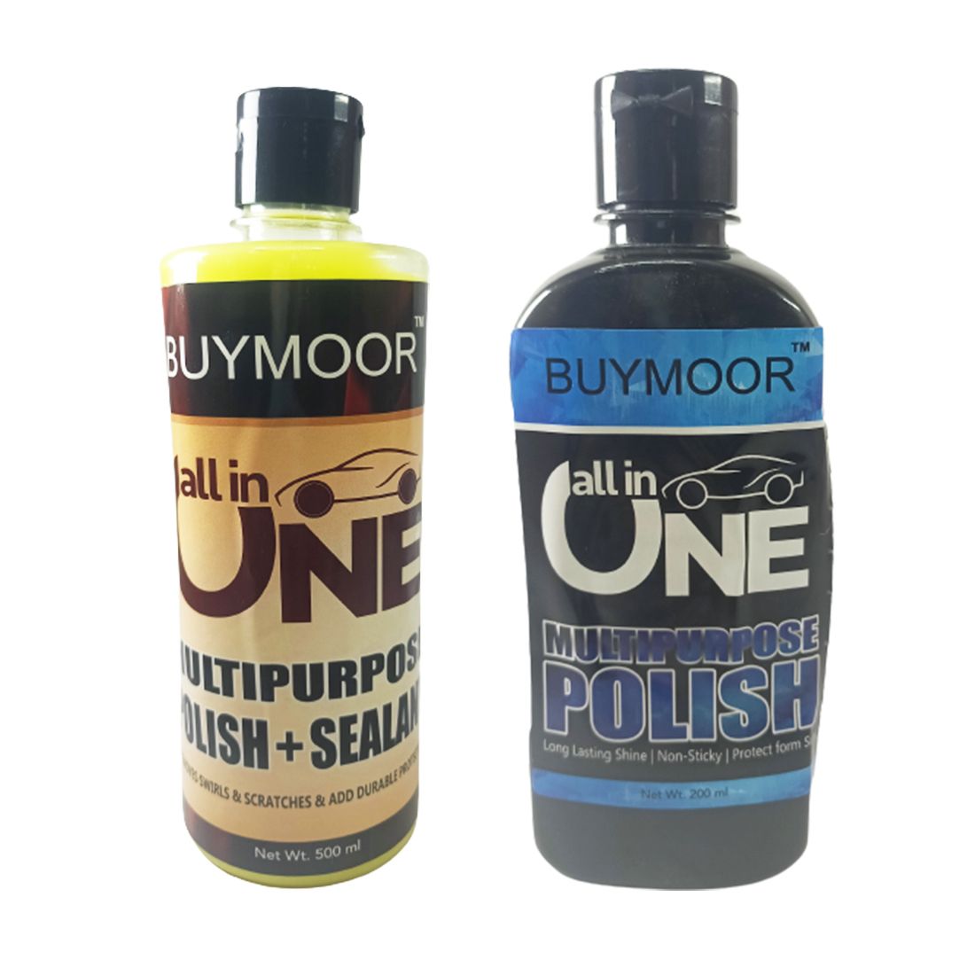 BUYMOOR  All-in-One Car Polish & All-in-One Multipurpose Car Polish - Shine, Protect, Restore 700 ML (pack of  2)