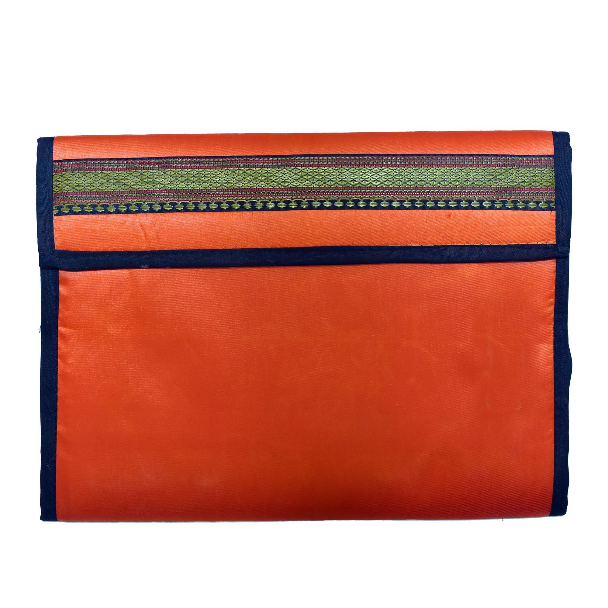 Tribes India Handmade Orange File Folder Flap Professional File Folders for Certificates, Documents Holder (Foolscap Legal & A4 Size Paper)