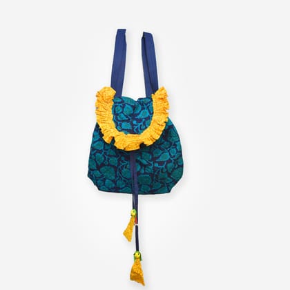 Tribes India Handmade Shoulder Bag Navy blue for Women & Girls with Large Capacity