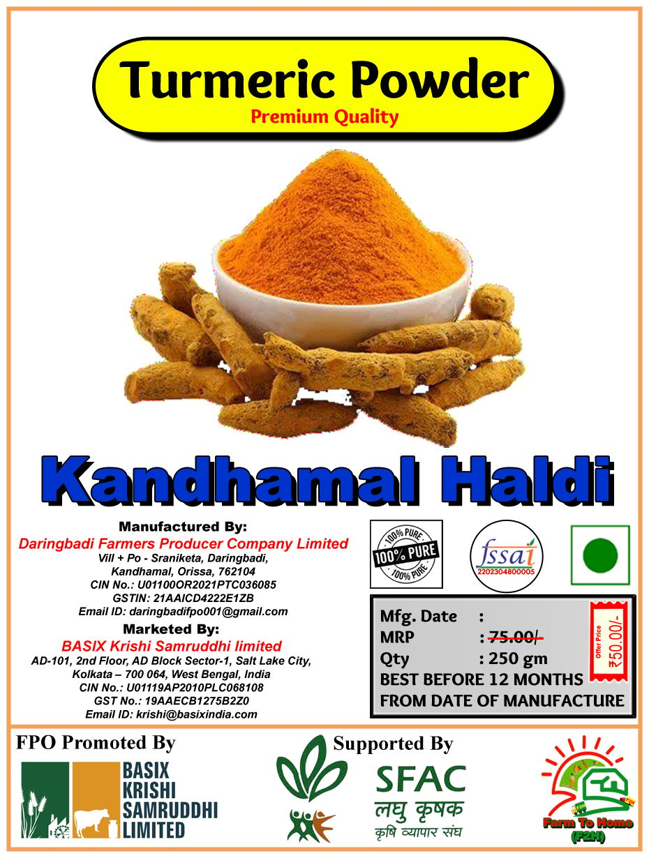 Turmeric Powder | Kandhamal Haldi | Premium Quality | 250 gm