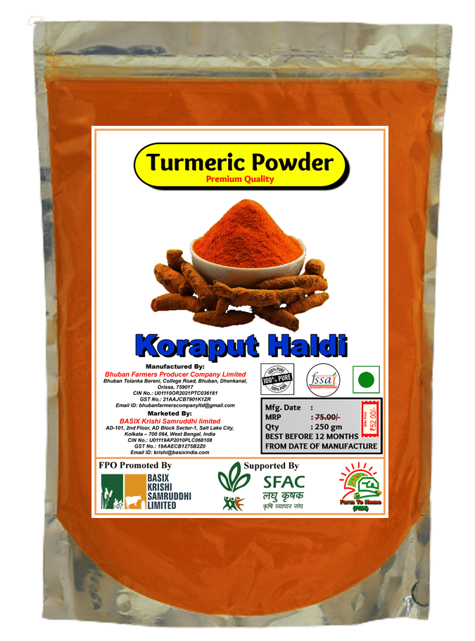 Turmeric Powder | Koratut Haldi | Premium Quality | 250 gm