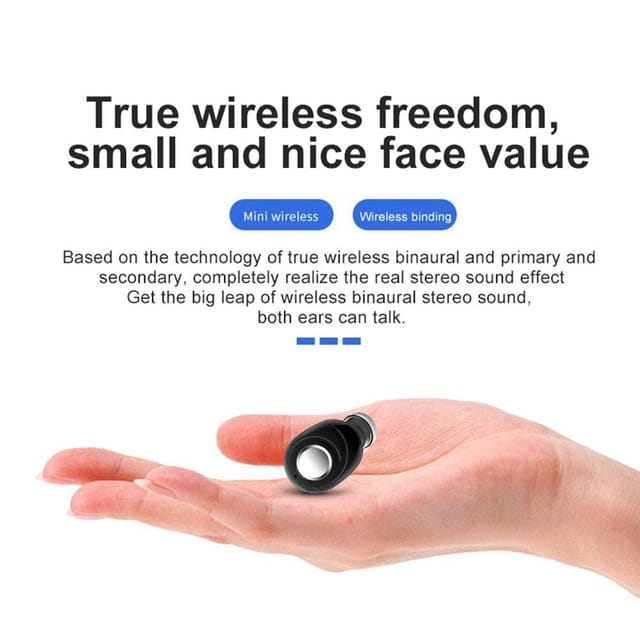 Mimi Super Mini Wireless Bluetooth Earphone V5.1 Single Hanging