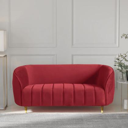 ARENA Happy (3+2) Velvet Red Sofa Set