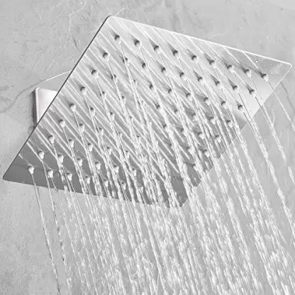 ANMEX Premium 8X8 (8") Stainless Steel UltraSlim Square Rain Shower Head without Arm