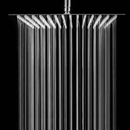 ANMEX Premium 12X12 (12Inch) Stainless Steel UltraSlim Square Rain Shower Head with 24INCH square arm