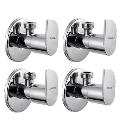 ANMEX Premium quality stainless steel ALVI Angle Valve Cock Chrome Plated - SET OF 4