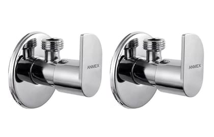 ANMEX Premium quality stainless steel ALVI Angle Valve Cock Chrome Plated - SET OF 2