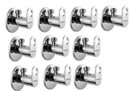 ANMEX Premium quality stainless steel MAXX Angle Valve Cock Chrome Plated - SET OF 10