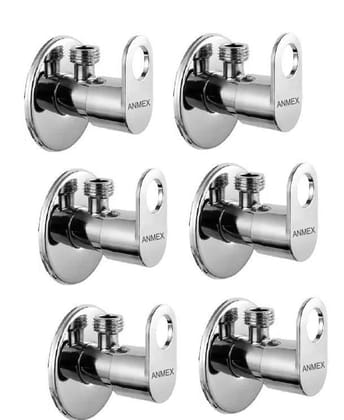 ANMEX Premium quality stainless steel MAXX Angle Valve Cock Chrome Plated - SET OF 6