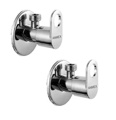 ANMEX Premium quality stainless steel MAXX Angle Valve Cock Chrome Plated - SET OF 2