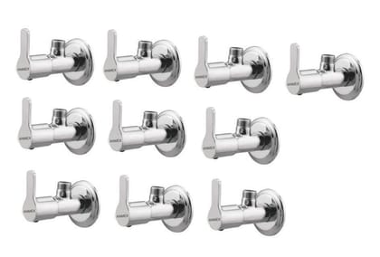 ANMEX Premium quality stainless steel FLORA Angle Valve Cock Chrome Plated - SET OF 10