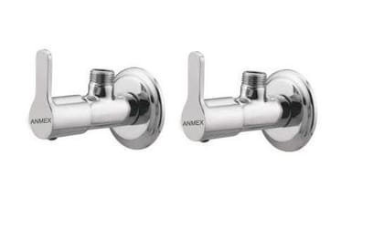 ANMEX Premium quality stainless steel FLORA Angle Valve Cock Chrome Plated - SET OF 2