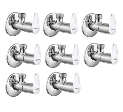 ANMEX Premium quality stainless steel JAZZ Angle Valve Cock Chrome Plated - SET OF 8