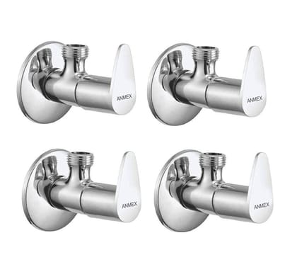 ANMEX Premium quality stainless steel JAZZ Angle Valve Cock Chrome Plated - SET OF 4