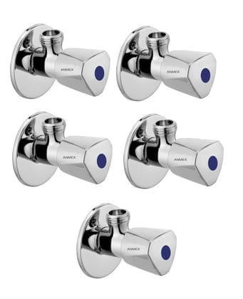 ANMEX Premium quality stainless steel ACURA Angle Valve Cock Chrome Plated - SET OF 5