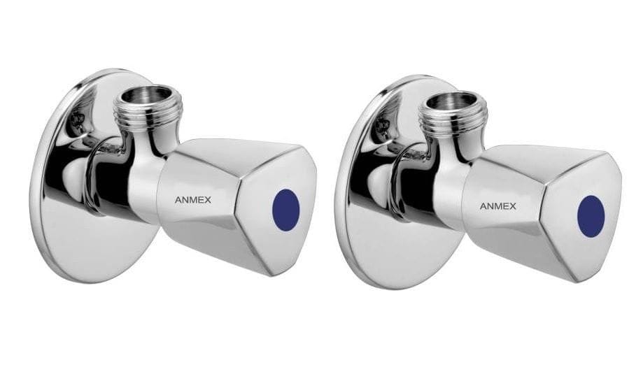 ANMEX Premium quality stainless steel ACURA Angle Valve Cock Chrome Plated - SET OF 2