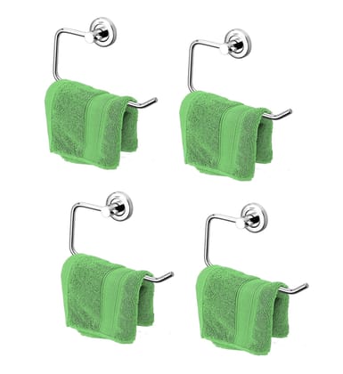 ANMEX H-Rectangle Stainless Steel Towel Ring for Bathroom/Wash Basin/Napkin-Towel Hanger/Bathroom Accessories - PACK OF 4