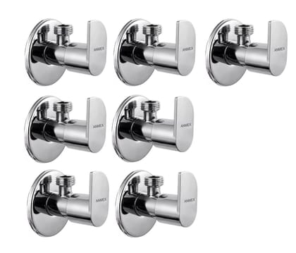 ANMEX Premium quality stainless steel ALVI Angle Valve Cock Chrome Plated - SET OF 7