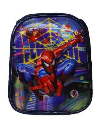 School Kids Bag Backpack 3D Effect Embossed11 Inches Suitable Up to 2-5 Years (playschool, Kindergarten, Travel/Picnic Bag (Spiderman)