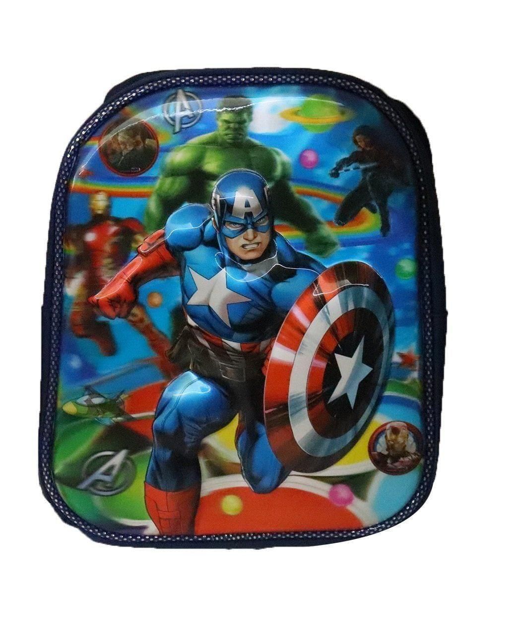 School Kids Bag Backpack 3D Effect Embossed 11 Inches Suitable Up to 2-5 Years (playschool, Kindergarten, Travel/Picnic Bag (Avengers)