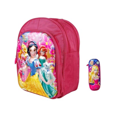 Clastik Multicolor 16" 3 Compartment School Backpack , Travelling, Picnic Bag with Pencil Box Suitable for 6- 10 Years