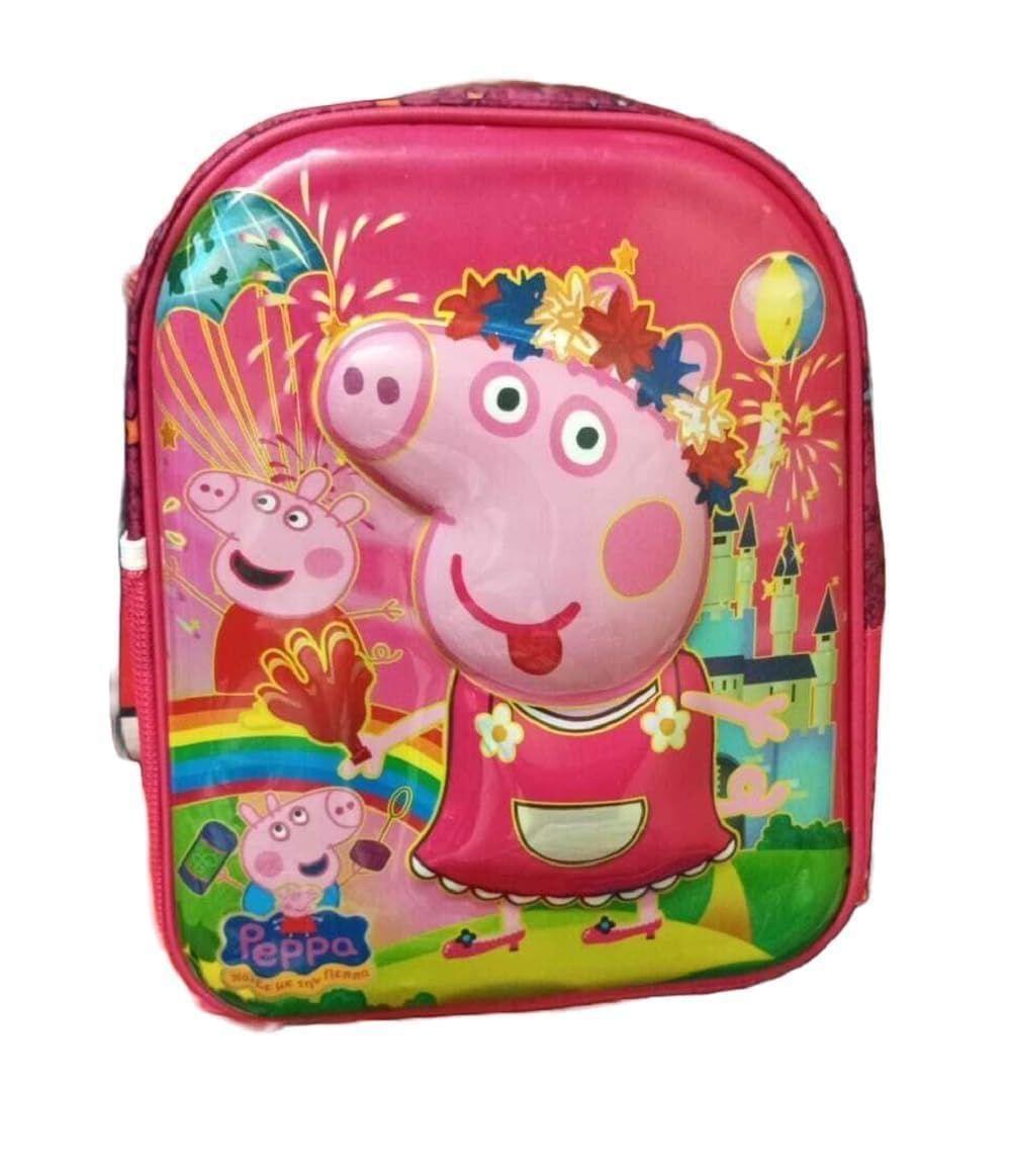 The Ubals Lightweight and Durable Waterproof 3D Cartoon Embossed School Bag for Kids, 14 Inches, Ideal for Students Up to Class 2