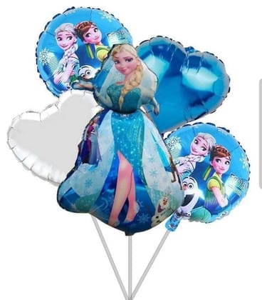 Clastik Big Size Magical foil Balloon Bouquet 5pc /Birthday Decoration for Girls & Boys Balloon Set for Kids