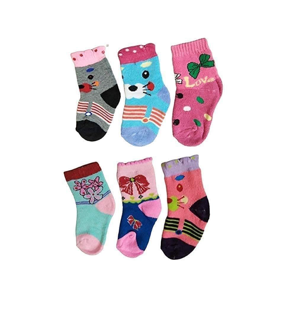 Clastik Cute Baby Girl/Boy Assorted Color Woolen Ankle Length Socks for Winter with Extra thick (0-12 Month)