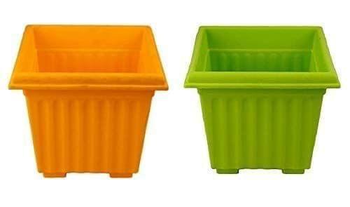 Clastik Square Plastic Pots for Plants, Jupiter Flower Pots for Home, Window Display, Garden