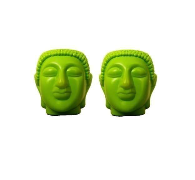 The Ubals Buddha Shape Plastic Indoor Planters Table Top (Plastic Pot ONLY and Without Plant), Pack 2