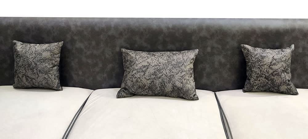 GOODVIBES Grey Damask / Self Design / Woven Zipper Square Rectangle Combo Cushion Covers (16x16 inch or 30 x 45 cm) Set of 3