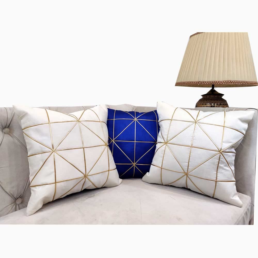 Elegant Blue Cushion Cover Set of 3