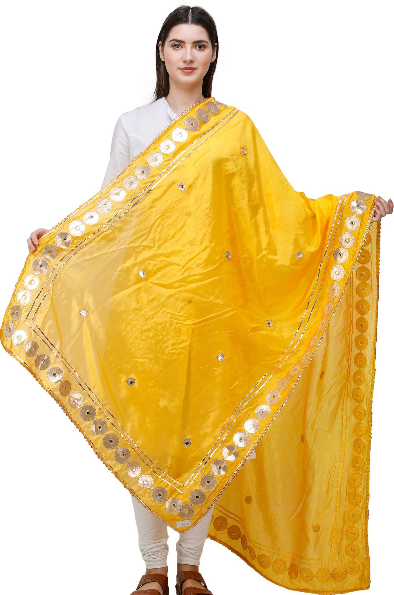 Zinnia Dupatta from Amritsar Embellished with Patch Border