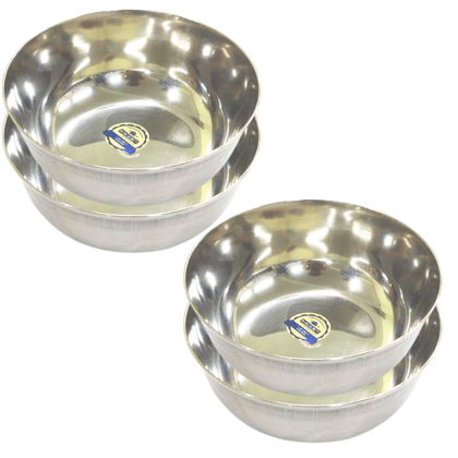 Stainless Steel Heavy Gauge Bowl Set/Wati Set/Kitchen Set (dia-13, 4pc)