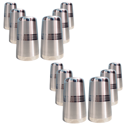 SHINI LIFESTYLE Stainless Steel Laser Design Glass, premium quality, water glass, gilas 12pc